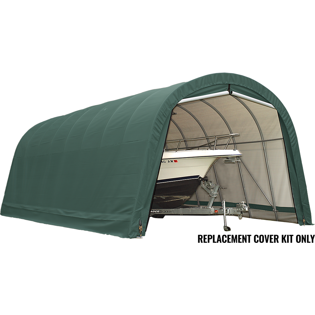 Replacement Cover for the Garage-in-a-Box RoundTop&reg; 14 ft. x 32 ft. x 12 ft. Heavy Duty PVC 14.5 oz. Green
