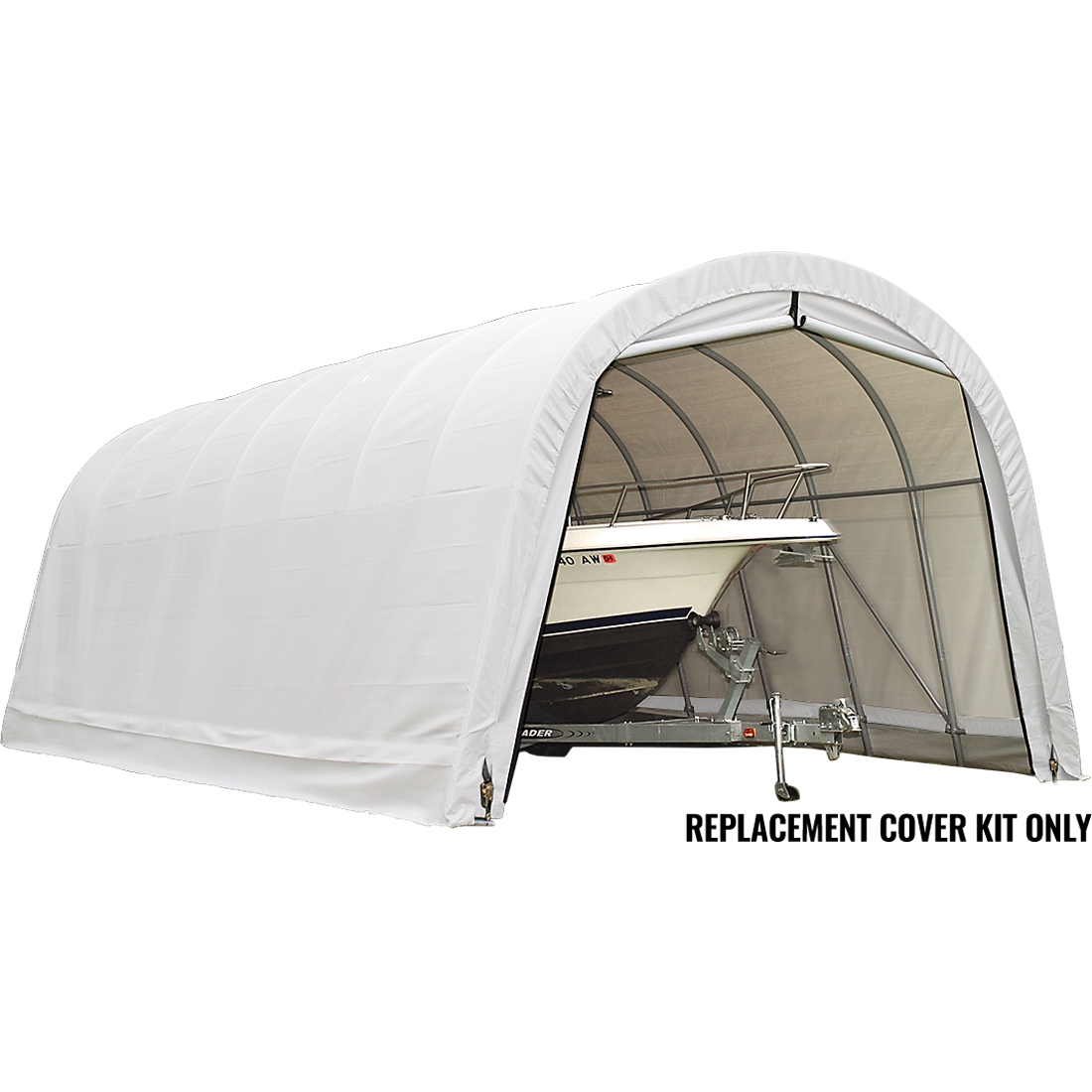 Replacement Cover for the Garage-in-a-Box RoundTop&reg; 14 ft. x 32 ft. x 12 ft. Heavy Duty PVC 14.5 oz. White