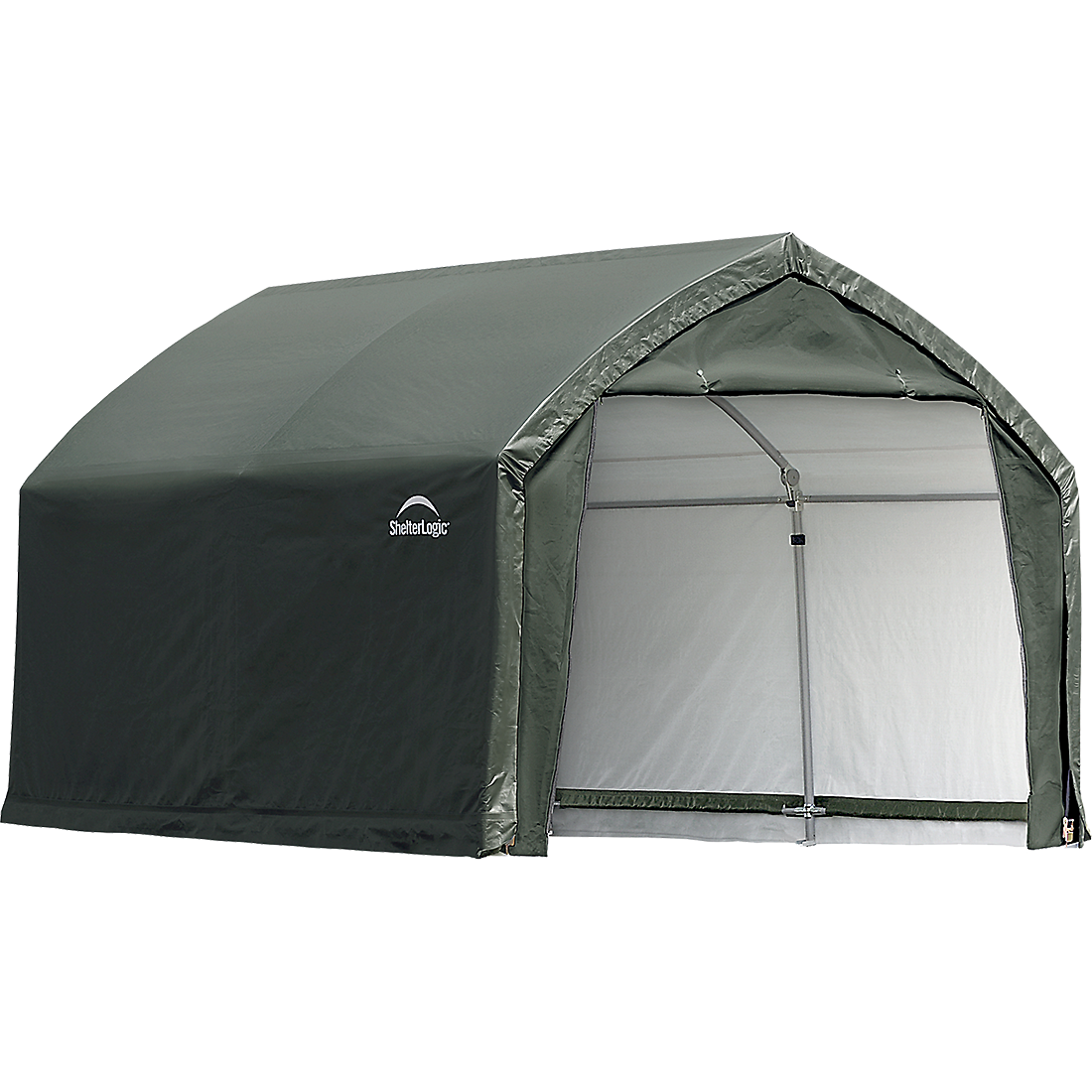 AccelaFrame&trade; Garage, 12 ft. x 10 ft. x 9 ft. Standard PE 9 oz. Green