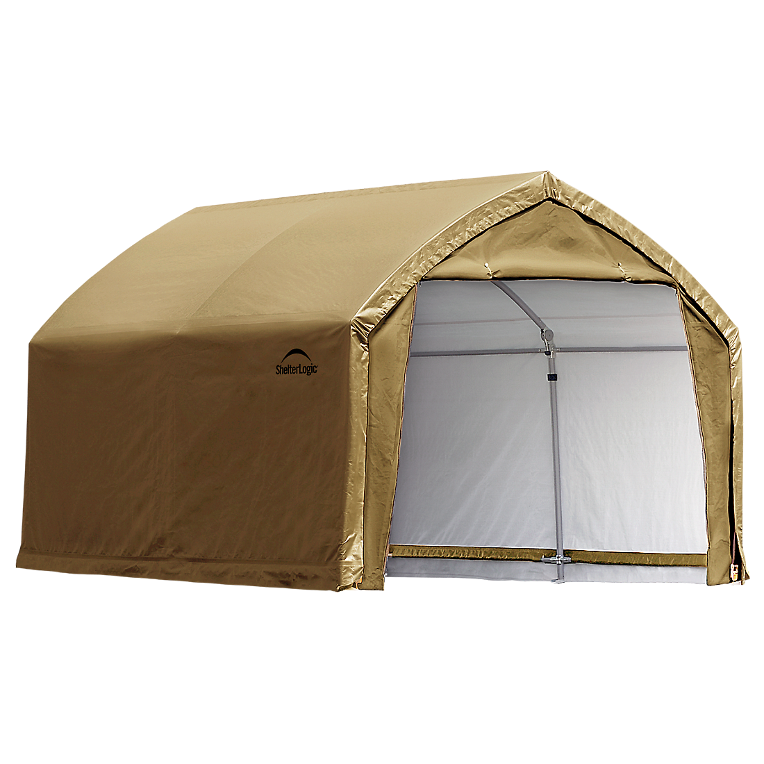 AccelaFrame&trade; Garage, 12 ft. x 10 ft. x 9 ft. Heavy Duty PVC 14.5 oz. Tan