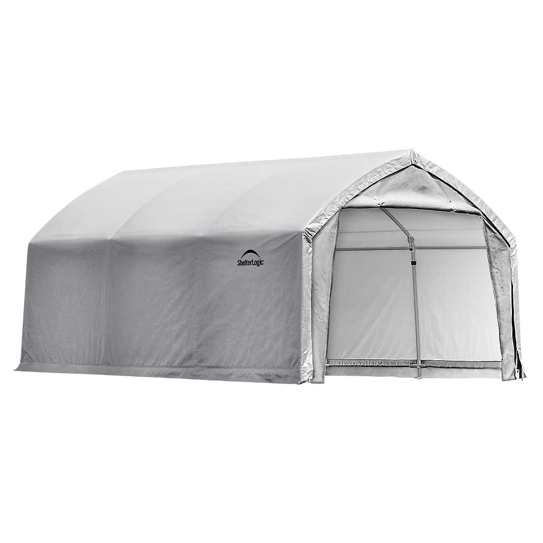 AccelaFrame&trade; Garage, 12 ft. x 15 ft. x 9 ft. Standard PE 9 oz. White