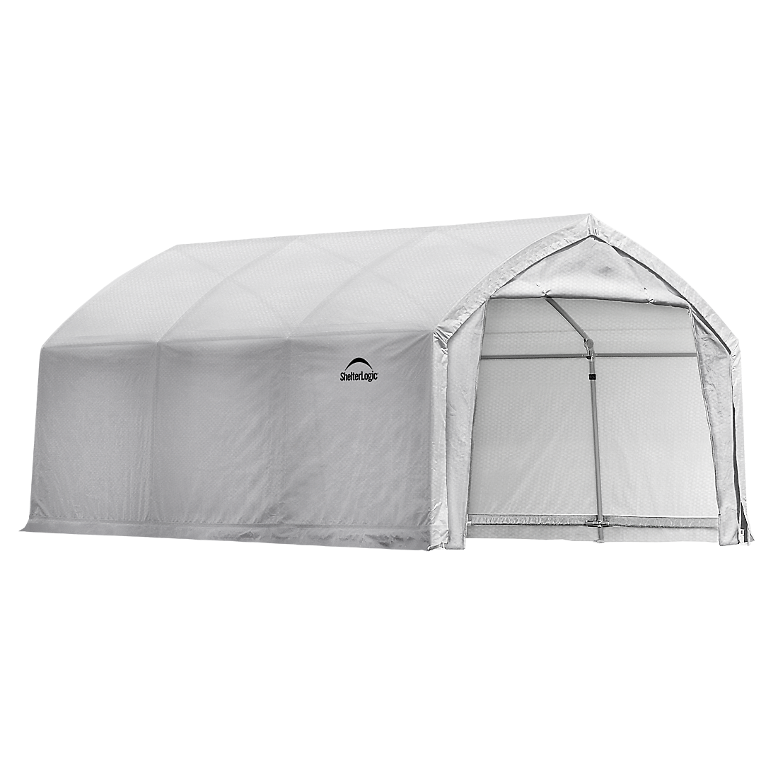 AccelaFrame&trade; Garage, 12 ft. x 15 ft. x 9 ft. Standard PE 9 oz. Clear