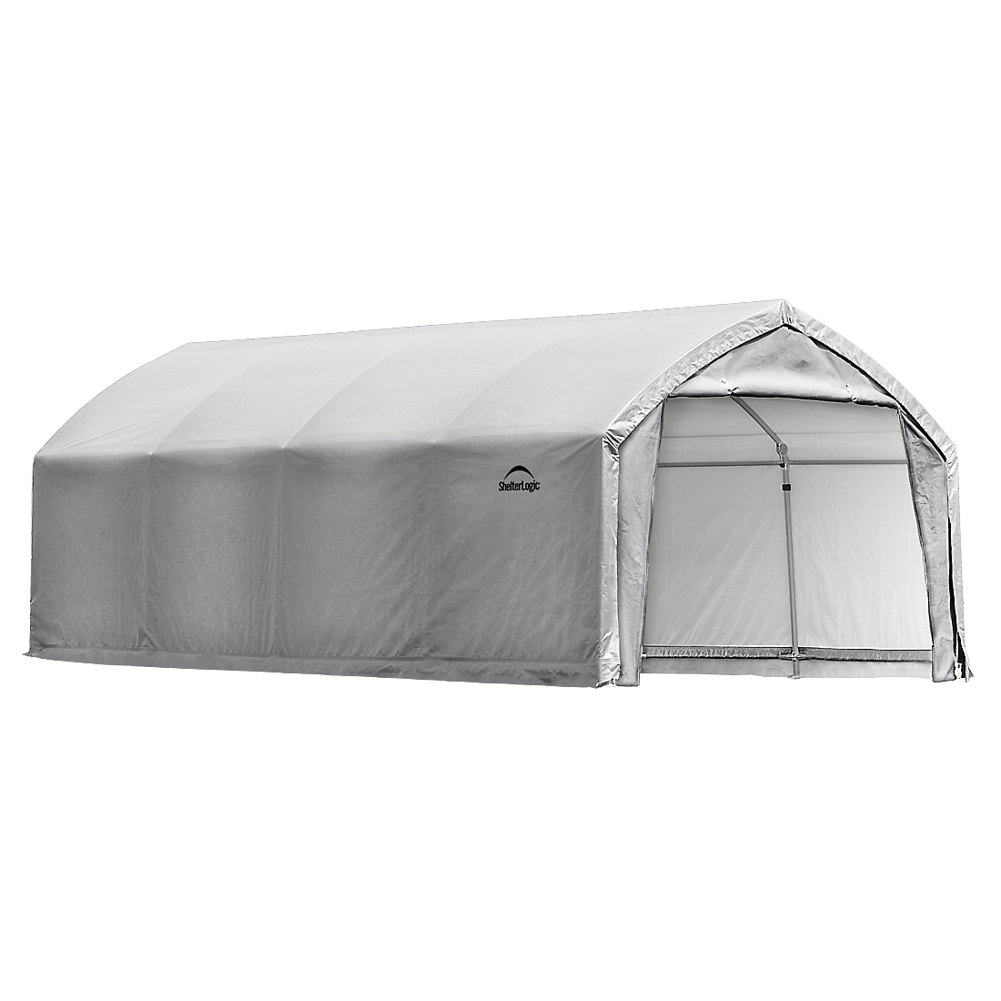 AccelaFrame&trade; Garage, 12 ft. x 20 ft. x 9 ft. Heavy Duty PVC 14.5 oz. White