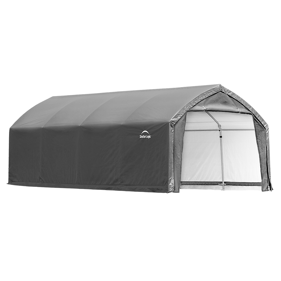 AccelaFrame&trade; Garage, 12 ft. x 20 ft. x 9 ft. Heavy Duty PVC 14.5 oz. Gray