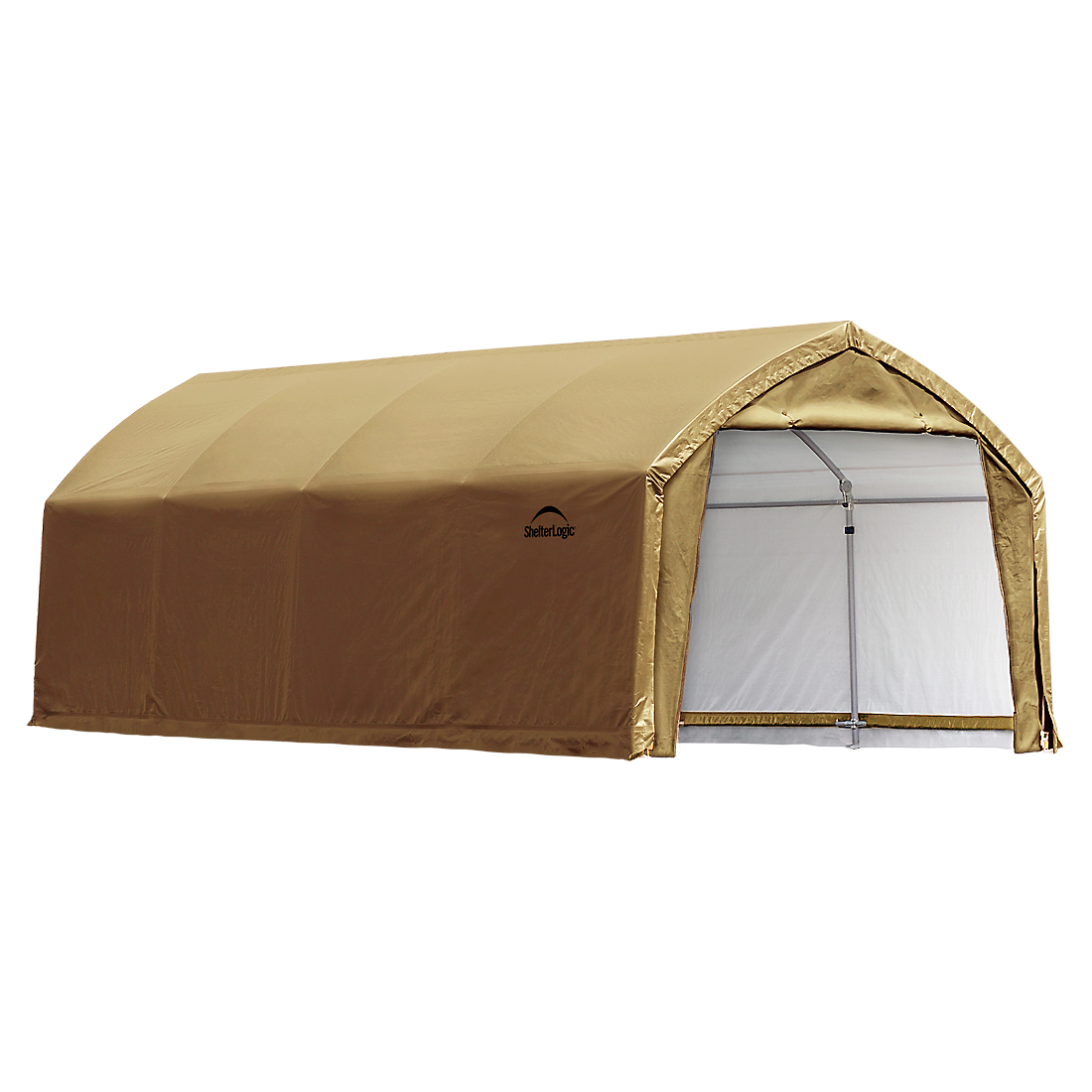 AccelaFrame&trade; Garage, 12 ft. x 20 ft. x 9 ft. Heavy Duty PVC 14.5 oz. Tan