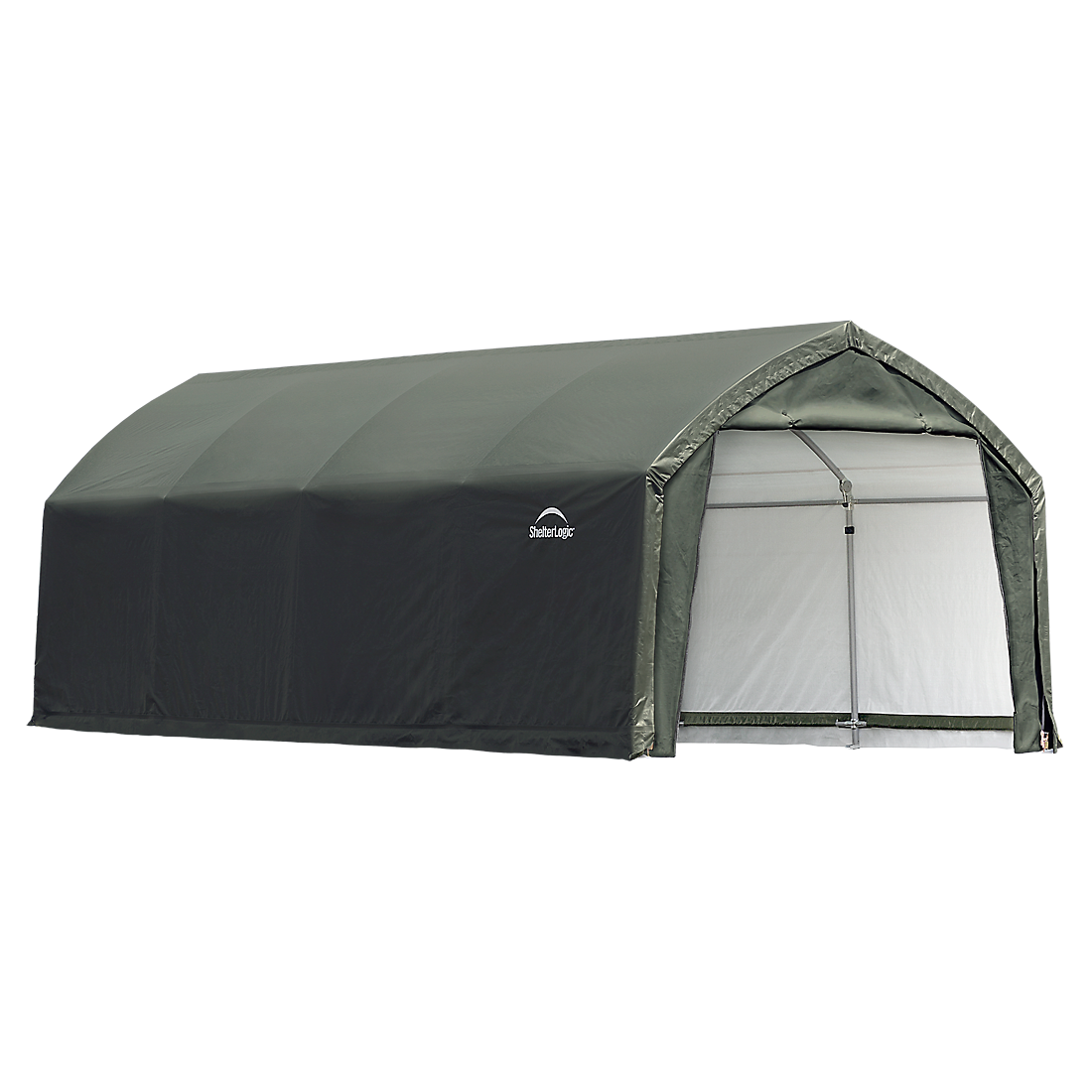 AccelaFrame&trade; Garage, 12 ft. x 20 ft. x 9 ft. Ultra Duty PVC 21.5 oz. Green