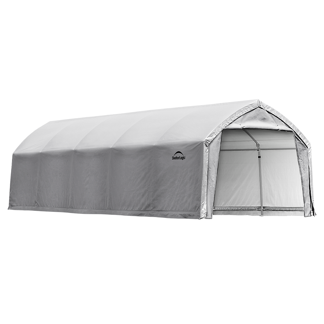 AccelaFrame&trade; Garage, 12 ft. x 25 ft. x 9 ft. Standard PE 9 oz. White