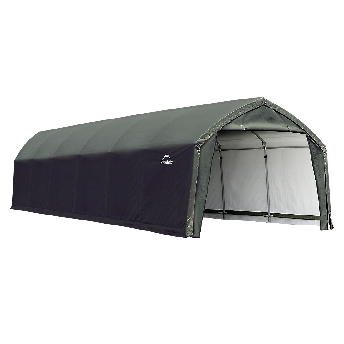 AccelaFrame&trade; Garage, 12 ft. x 30 ft. x 9 ft. Heavy Duty PVC 14.5 oz. Green