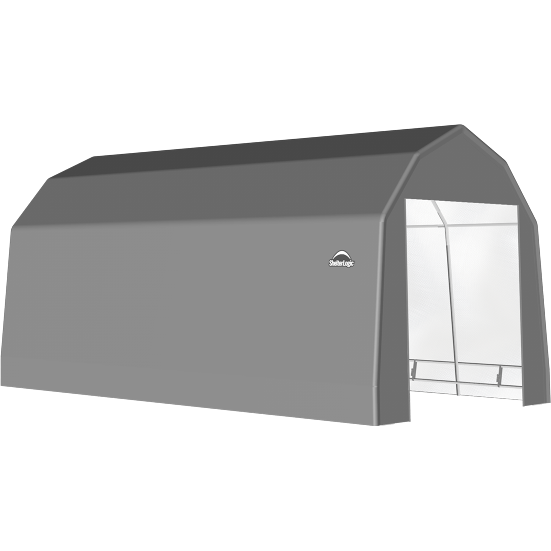 ShelterTech SP Series Barn Shelter, 12 ft. x 20 ft. x 11 ft. Heavy Duty PVC 14.5 oz. Gray