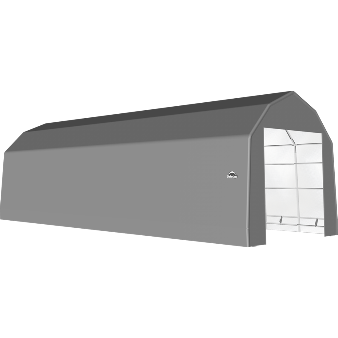 ShelterTech SP Series Barn Shelter, 15 ft. x 32 ft. x 14 ft. Heavy Duty PVC 14.5 oz. Gray