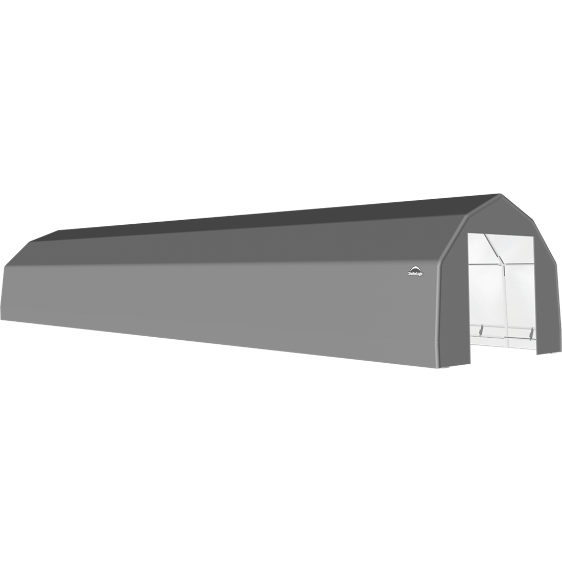 ShelterTech SP Series Barn Shelter, 15 ft. x 60 ft. x 11 ft. Heavy Duty PVC 14.5 oz. Gray