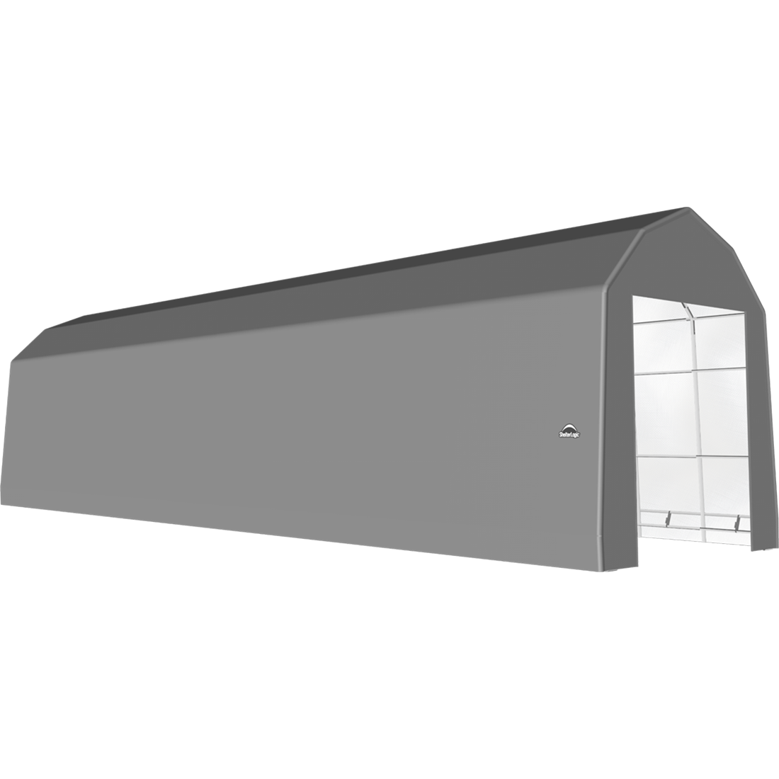 ShelterTech SP Series Barn Shelter, 15 ft. x 60 ft. x 17 ft. Heavy Duty PVC 14.5 oz. Gray