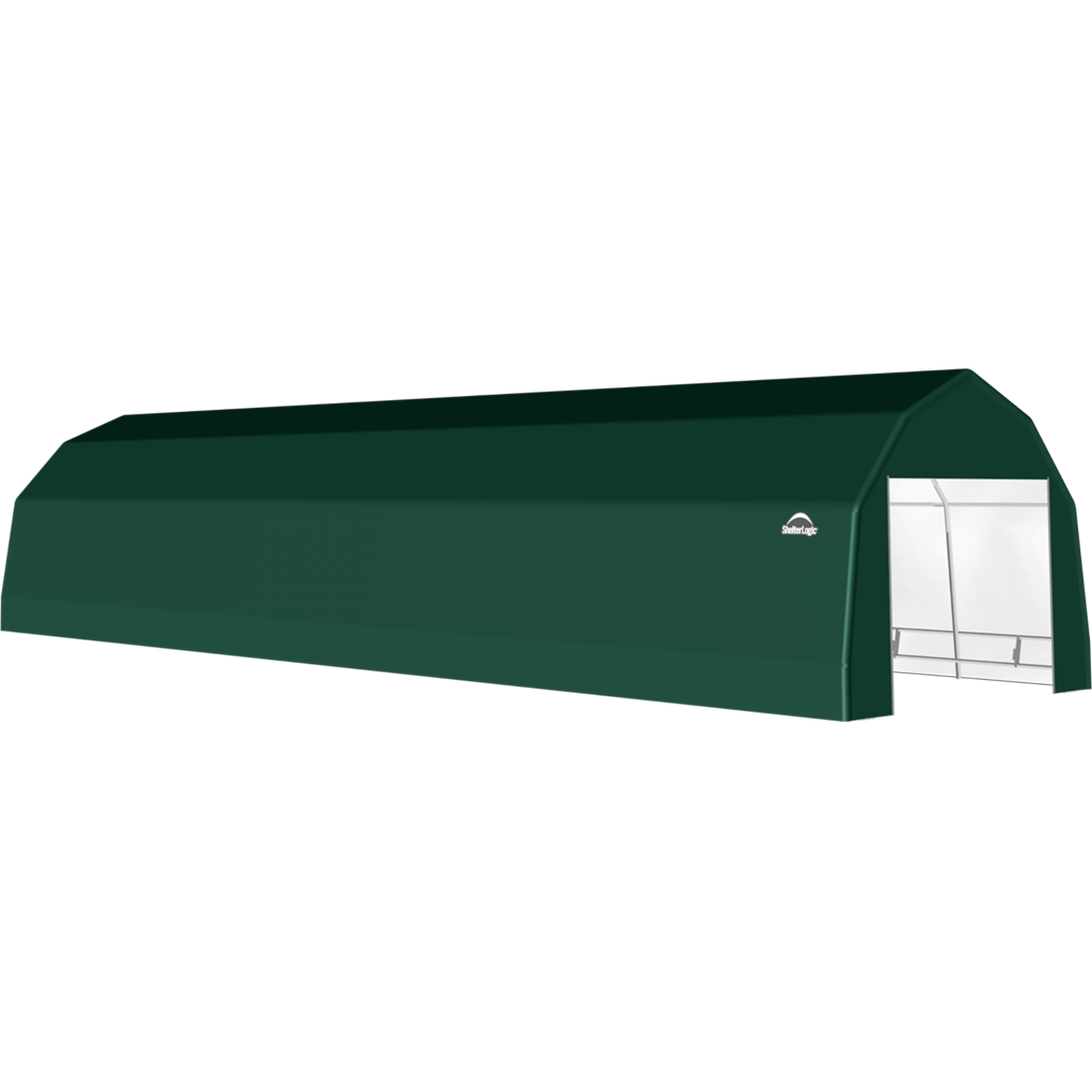 ShelterTech SP Series Barn Shelter, 12 ft. x 32 ft. x 9 ft. Heavy Duty PVC 14.5 oz. Green