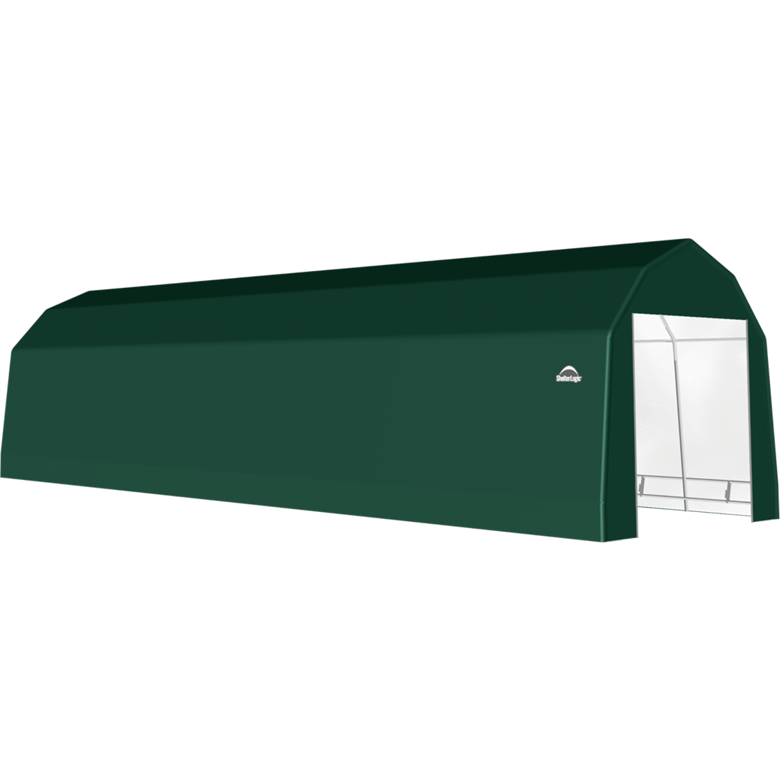 ShelterTech SP Series Barn Shelter, 12 ft. x 48 ft. x 11 ft. Heavy Duty PVC 14.5 oz. Green