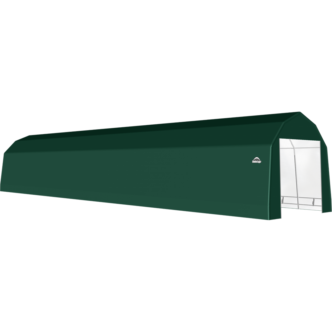ShelterTech SP Series Barn Shelter, 12 ft. x 52 ft. x 11 ft. Heavy Duty PVC 14.5 oz. Green