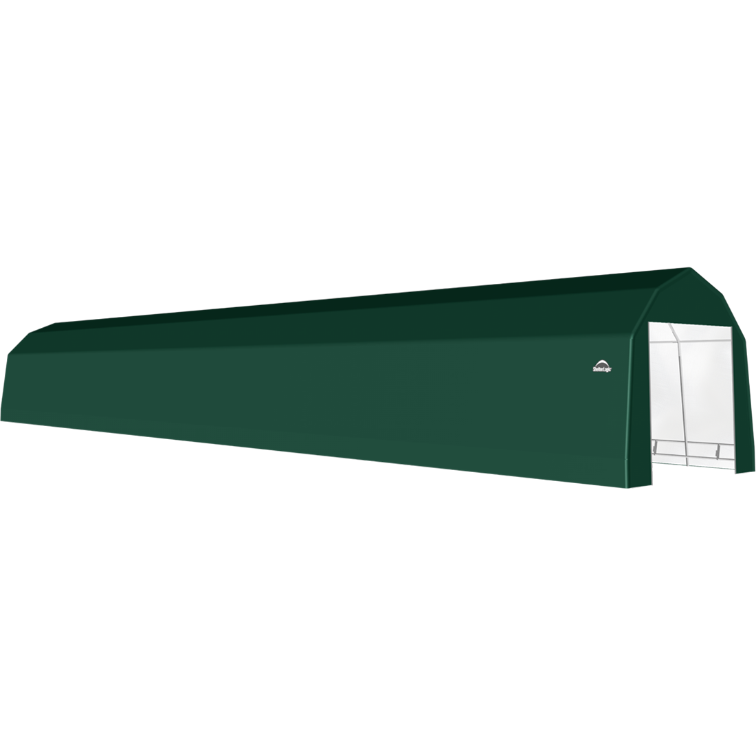 ShelterTech SP Series Barn Shelter, 12 ft. x 80 ft. x 11 ft. Heavy Duty PVC 14.5 oz. Green