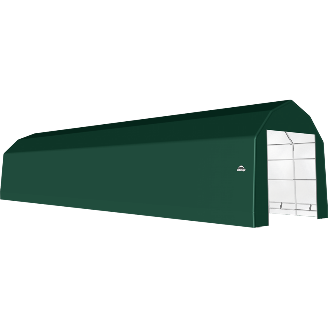 ShelterTech SP Series Barn Shelter, 15 ft. x 52 ft. x 14 ft. Heavy Duty PVC 14.5 oz. Green