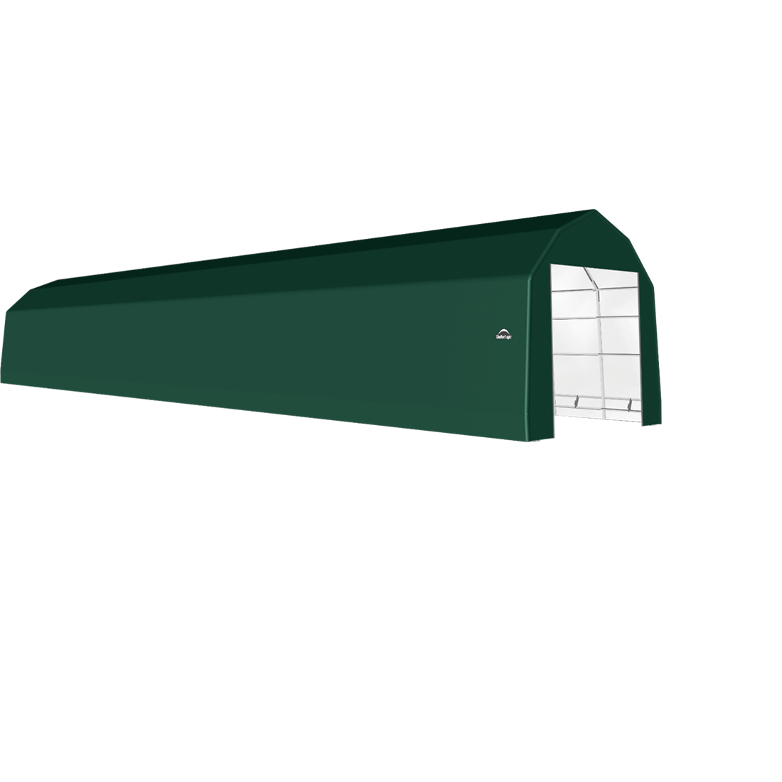ShelterTech SP Series Barn Shelter, 15 ft. x 76 ft. x 14 ft. Heavy Duty PVC 14.5 oz. Green