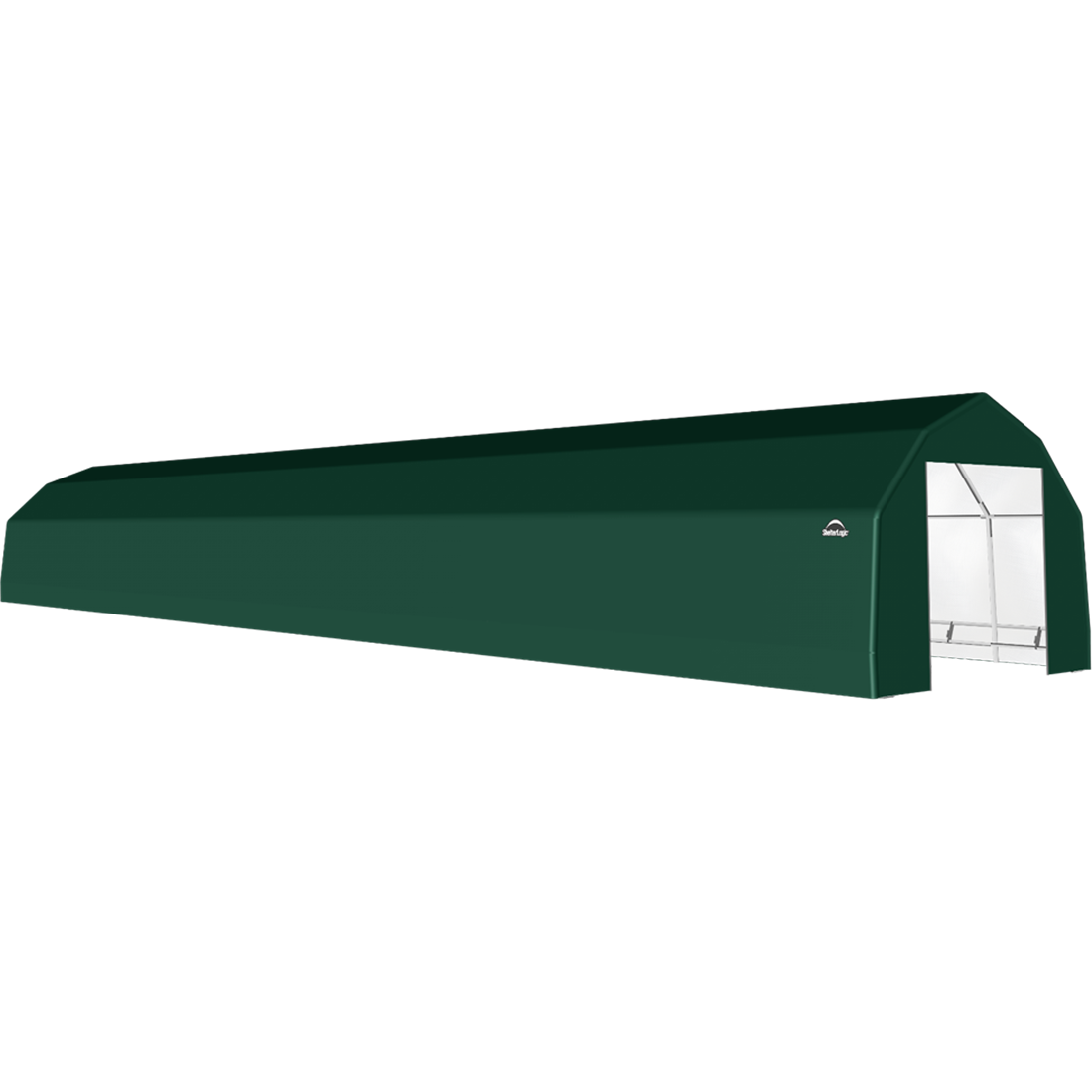 ShelterTech SP Series Barn Shelter, 15 ft. x 80 ft. x 11 ft. Heavy Duty PVC 14.5 oz. Green