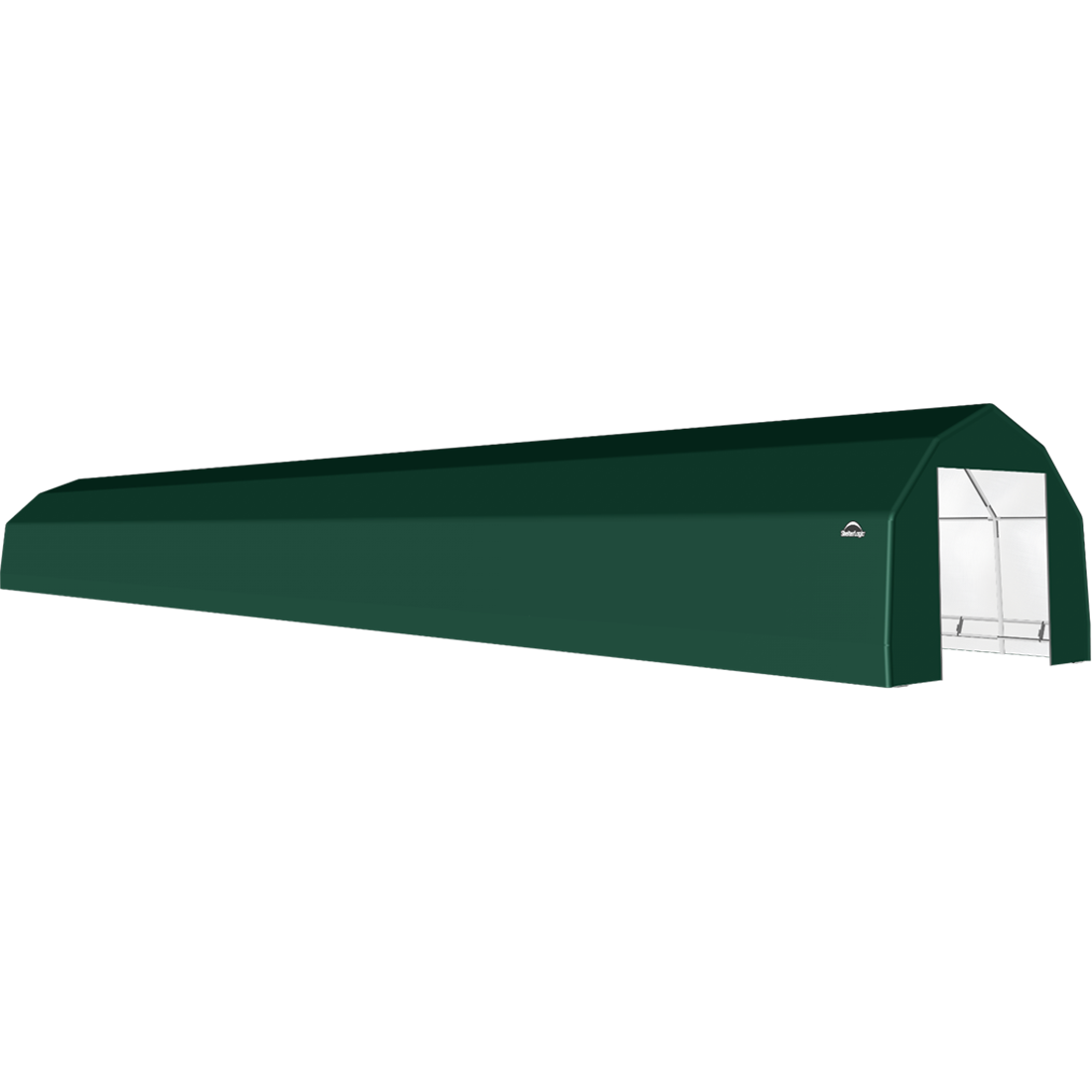 ShelterTech SP Series Barn Shelter, 15 ft. x 92 ft. x 11 ft. Heavy Duty PVC 14.5 oz. Green