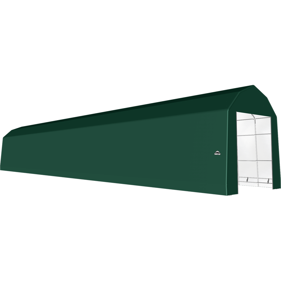 ShelterTech SP Series Barn Shelter, 15 ft. x 92 ft. x 17 ft. Heavy Duty PVC 14.5 oz. Green