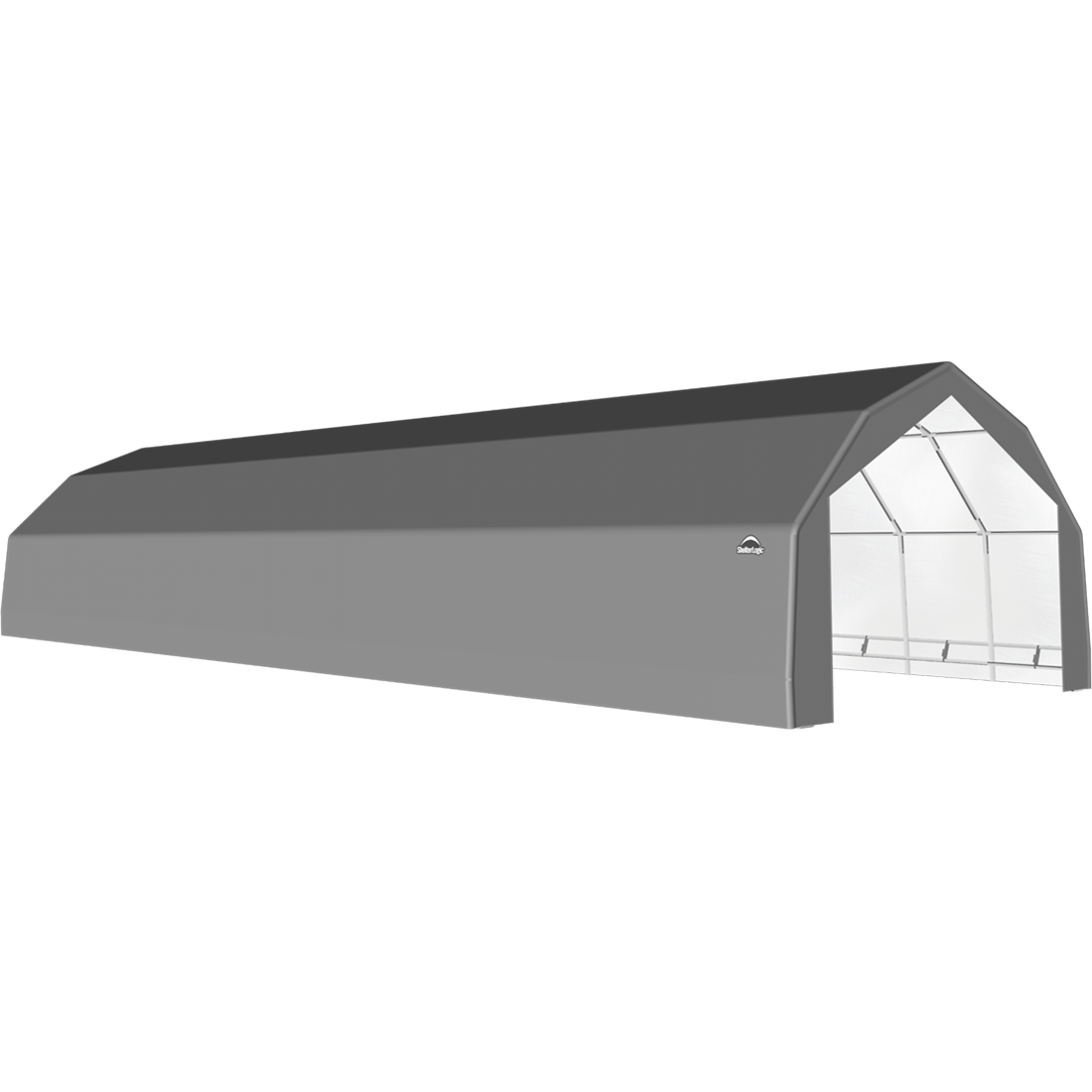 ShelterTech SP Series Barn Shelter, 20 ft. x 52 ft. x 12 ft. Heavy Duty PVC 14.5 oz. Gray
