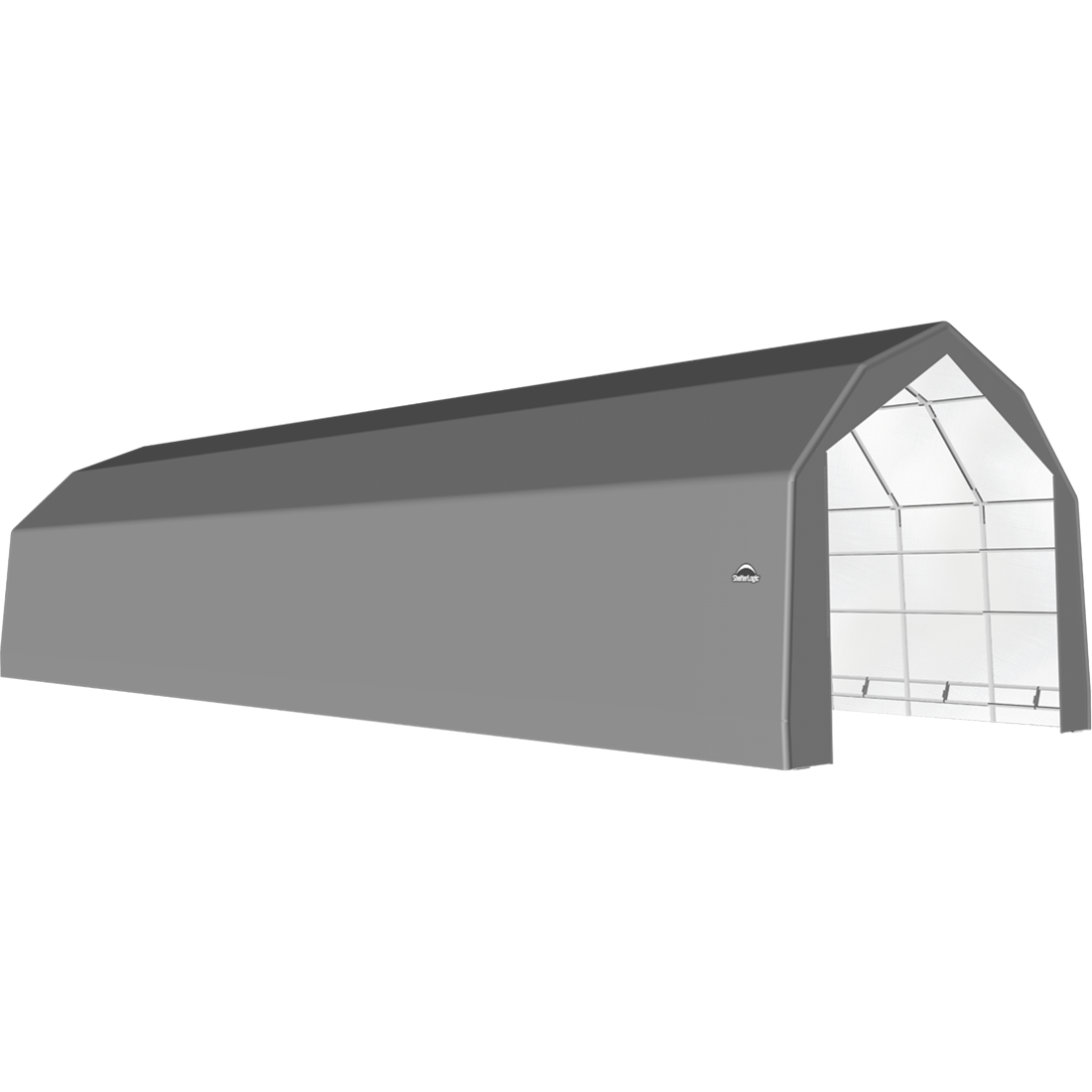 ShelterTech SP Series Barn Shelter, 20 ft. x 52 ft. x 15 ft. Heavy Duty PVC 14.5 oz. Gray