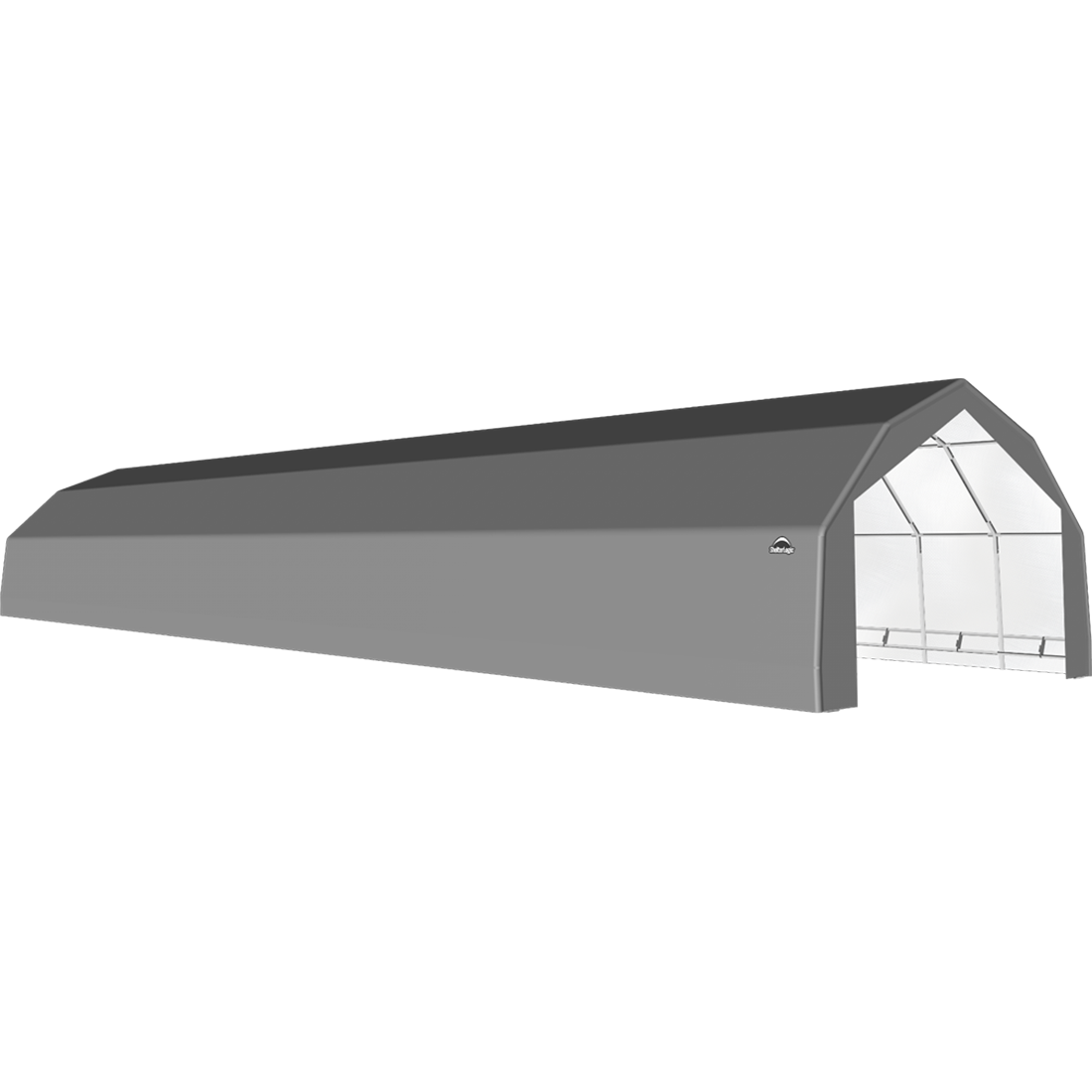 ShelterTech SP Series Barn Shelter, 20 ft. x 72 ft. x 12 ft. Heavy Duty PVC 14.5 oz. Gray