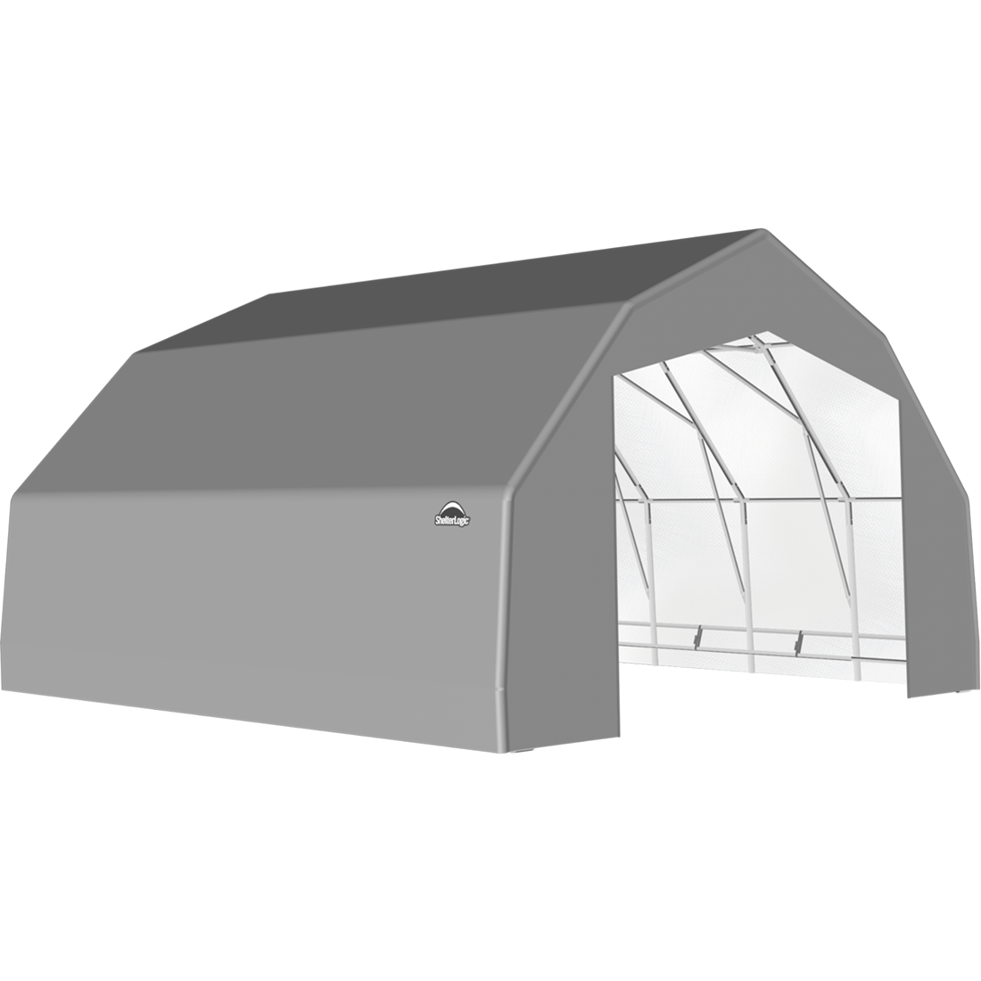 ShelterTech SP Series Barn Shelter, 25 ft. x 20 ft. x 14 ft. Heavy Duty PVC 14.5 oz. Gray