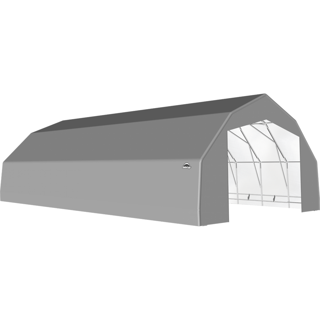ShelterTech SP Series Barn Shelter, 25 ft. x 40 ft. x 14 ft. Heavy Duty PVC 14.5 oz. Gray