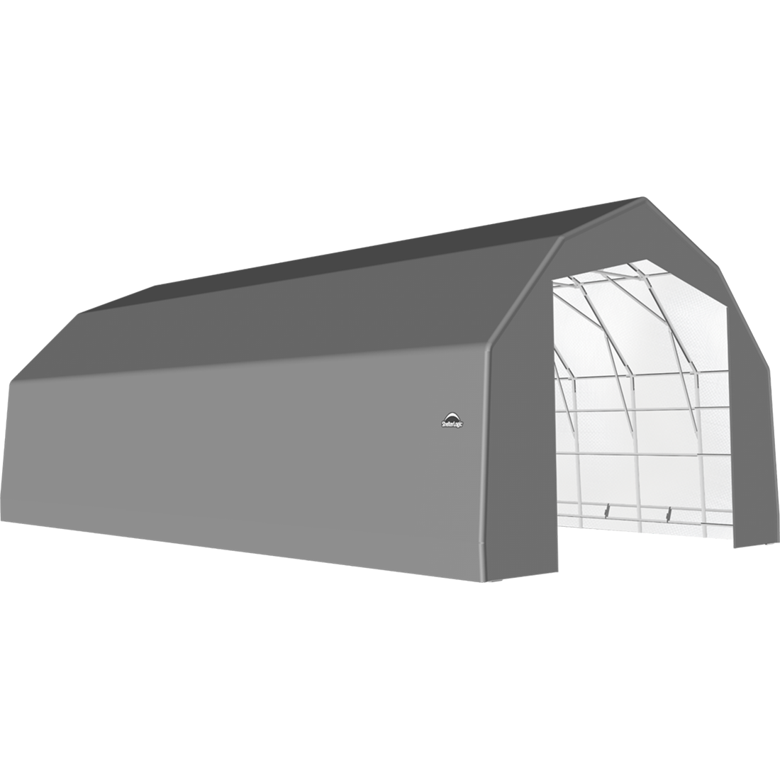 ShelterTech SP Series Barn Shelter, 25 ft. x 48 ft. x 17 ft. Heavy Duty PVC 14.5 oz. Gray