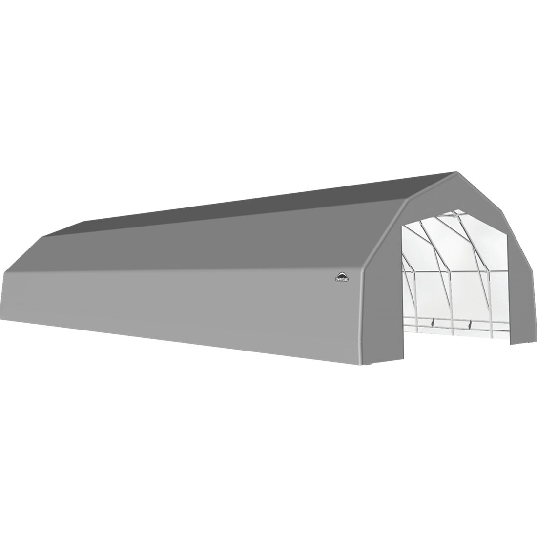 ShelterTech SP Series Barn Shelter, 25 ft. x 56 ft. x 14 ft. Heavy Duty PVC 14.5 oz. Gray