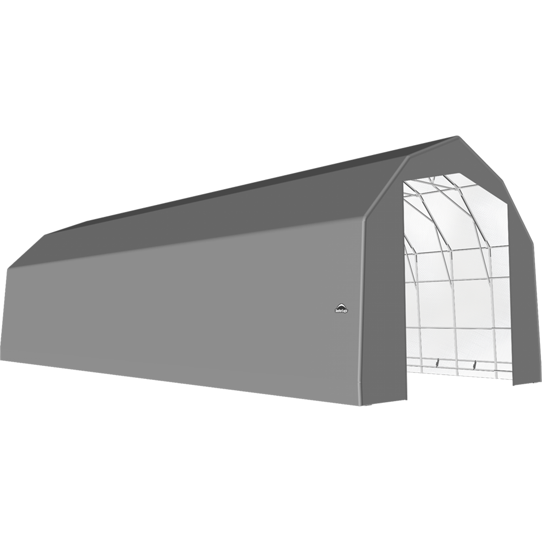 ShelterTech SP Series Barn Shelter, 25 ft. x 64 ft. x 20 ft. Heavy Duty PVC 14.5 oz. Gray