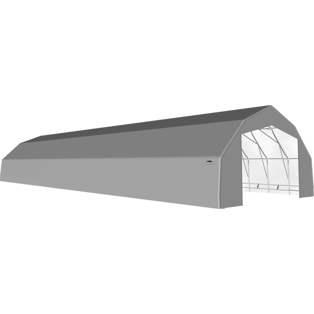 ShelterTech SP Series Barn Shelter, 25 ft. x 72 ft. x 14 ft. Heavy Duty PVC 14.5 oz. Gray