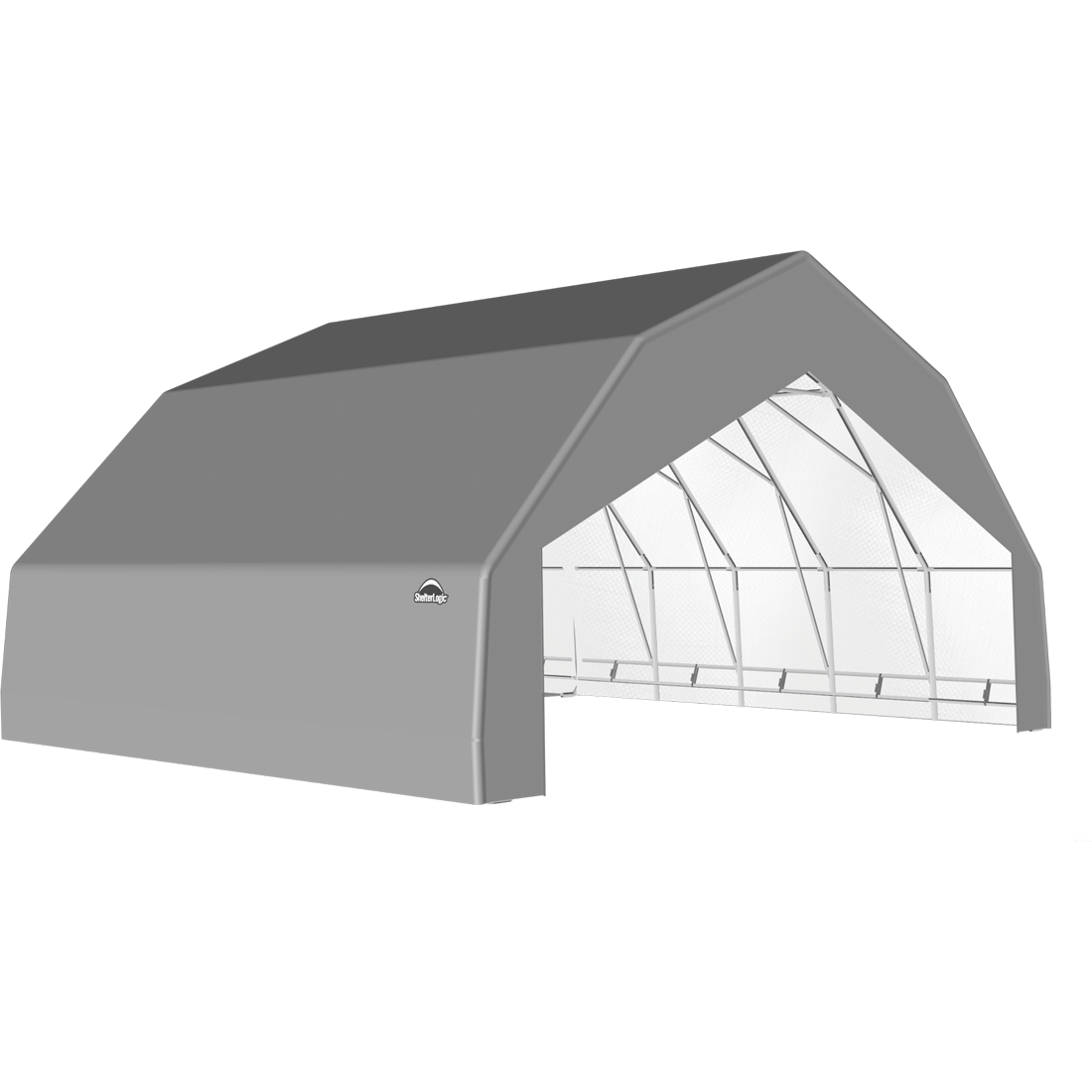 ShelterTech SP Series Barn Shelter, 30 ft. x 20 ft. x 15 ft. Heavy Duty PVC 14.5 oz. Gray