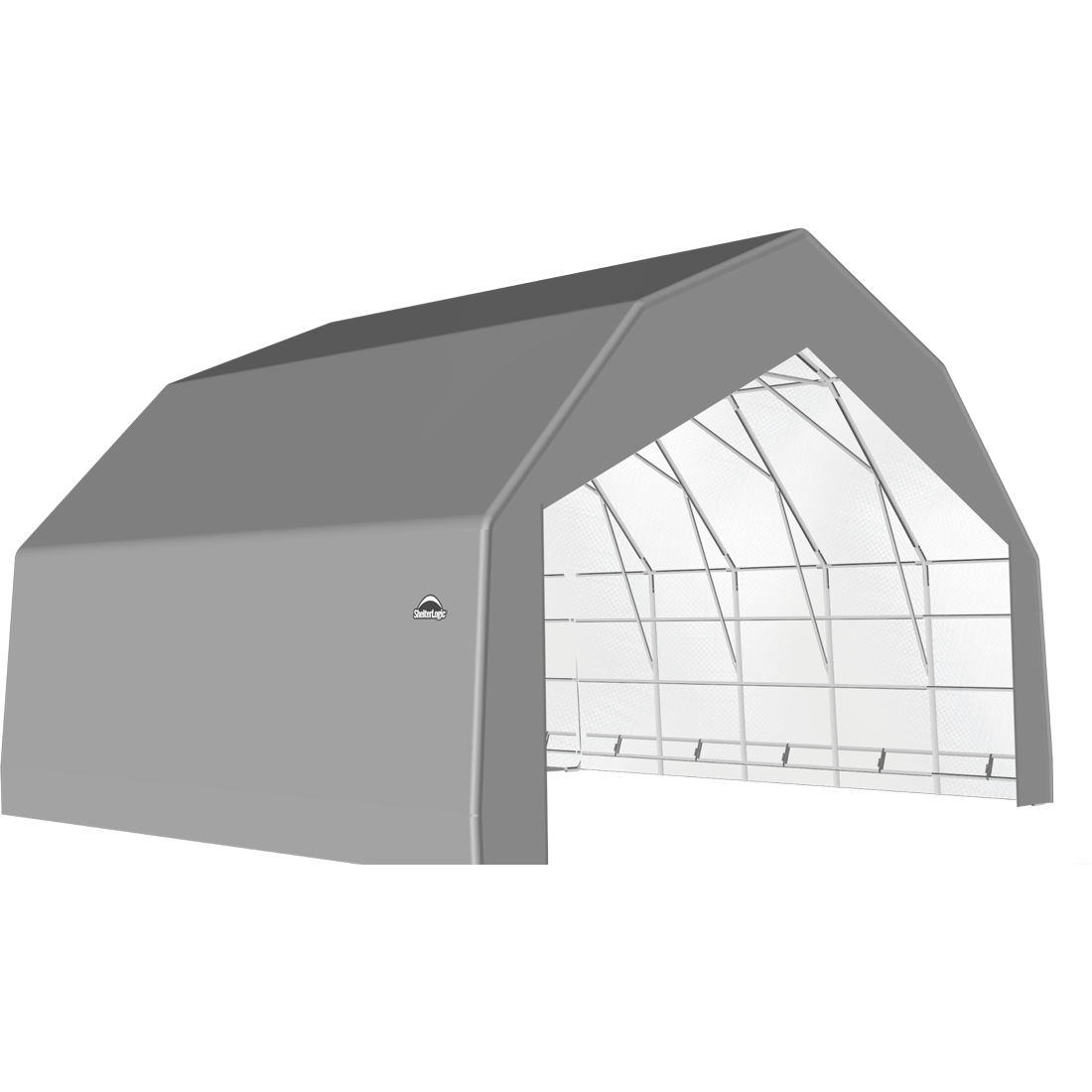 ShelterTech SP Series Barn Shelter, 30 ft. x 20 ft. x 18 ft. Heavy Duty PVC 14.5 oz. Gray