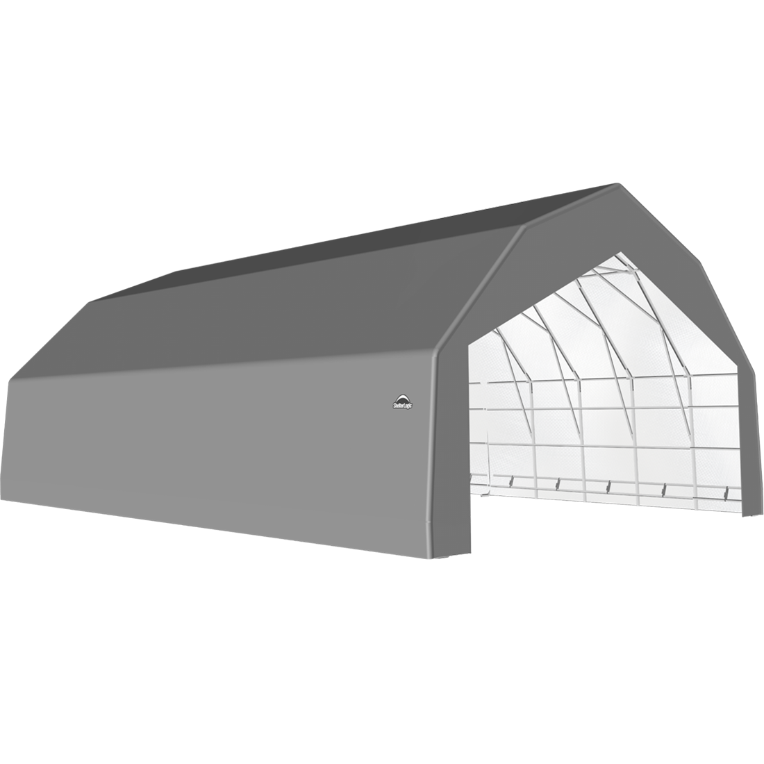 ShelterTech SP Series Barn Shelter, 30 ft. x 32 ft. x 18 ft. Heavy Duty PVC 14.5 oz. Gray