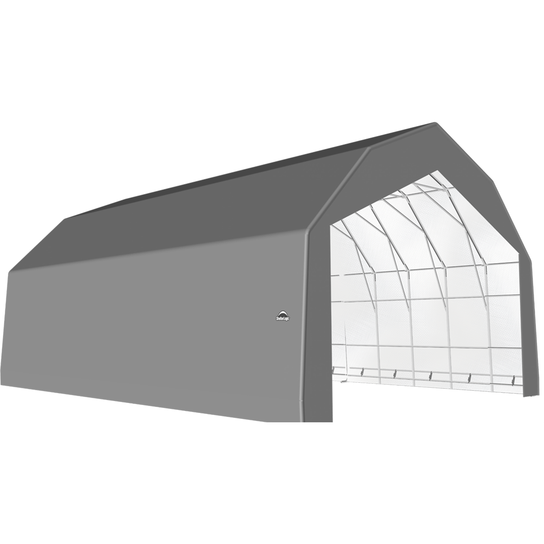 ShelterTech SP Series Barn Shelter, 30 ft. x 32 ft. x 21 ft. Heavy Duty PVC 14.5 oz. Gray