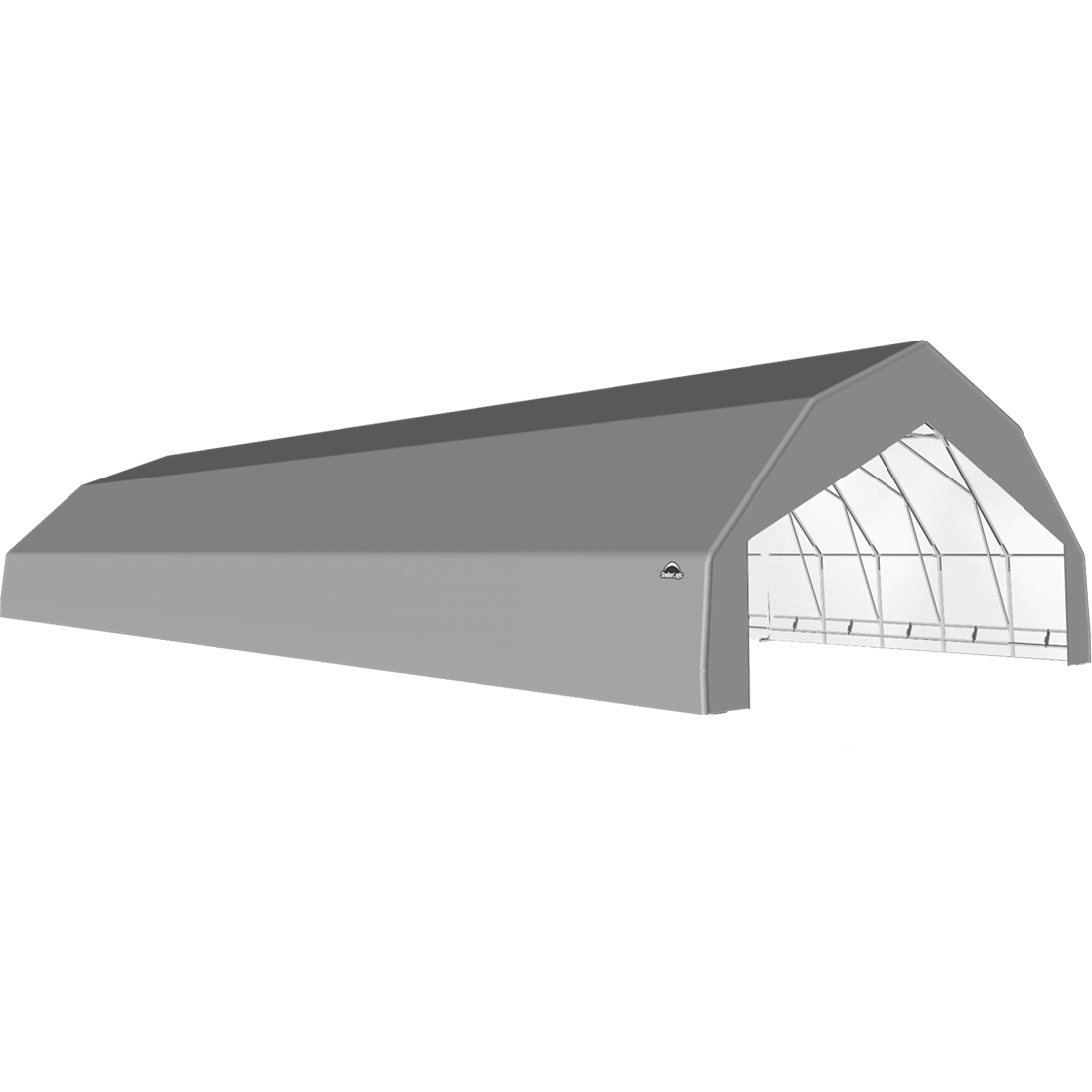 ShelterTech SP Series Barn Shelter, 30 ft. x 80 ft. x 15 ft. Heavy Duty PVC 14.5 oz. Gray