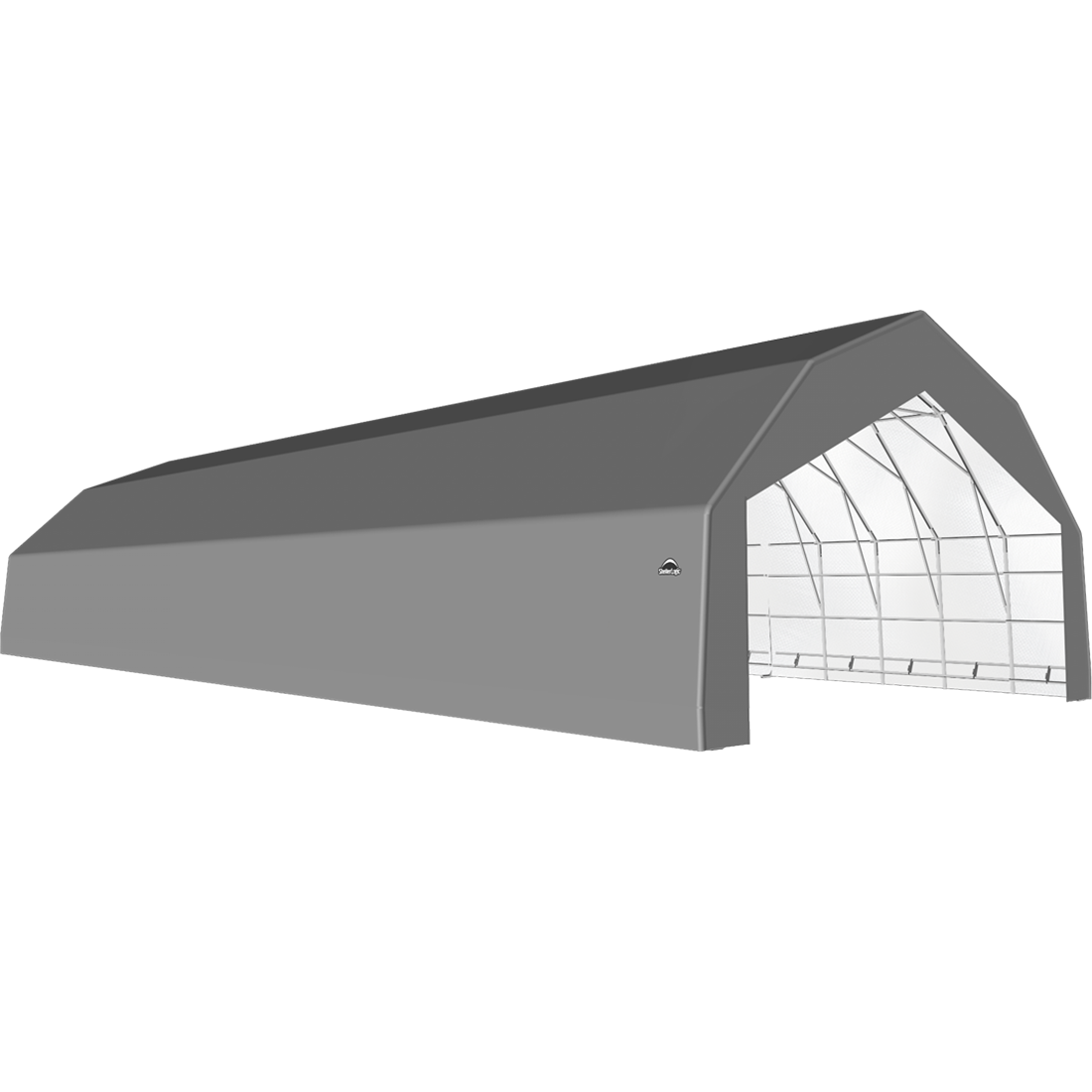 ShelterTech SP Series Barn Shelter, 30 ft. x 80 ft. x 18 ft. Heavy Duty PVC 14.5 oz. Gray
