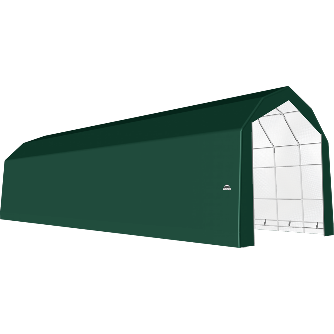ShelterTech SP Series Barn Shelter, 20 ft. x 56 ft. x 18 ft. Heavy Duty PVC 14.5 oz. Green