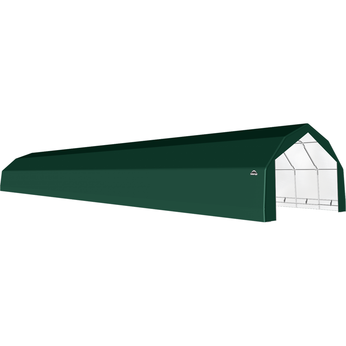 ShelterTech SP Series Barn Shelter, 20 ft. x 92 ft. x 12 ft. Heavy Duty PVC 14.5 oz. Green