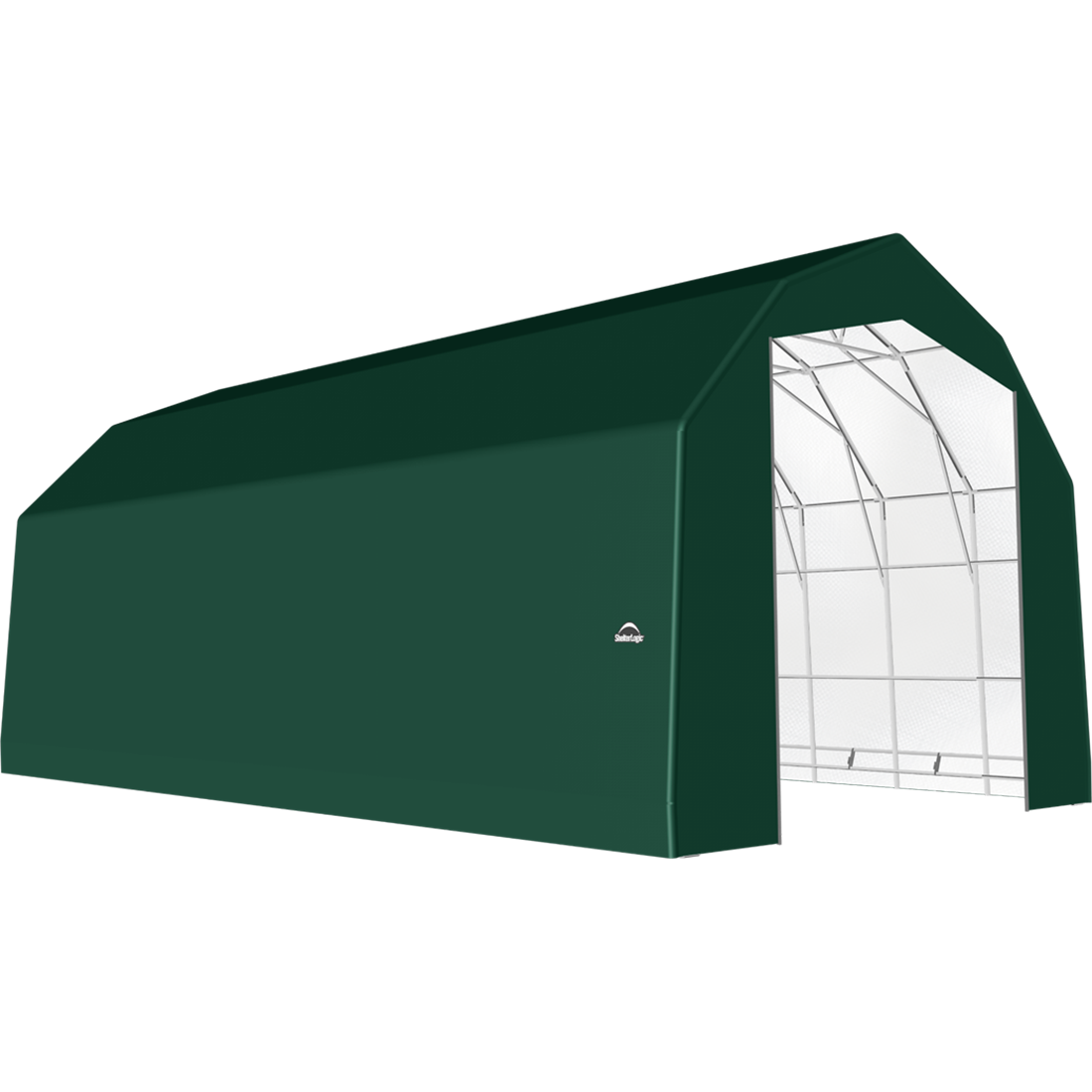 ShelterTech SP Series Barn Shelter, 25 ft. x 40 ft. x 20 ft. Heavy Duty PVC 14.5 oz. Green