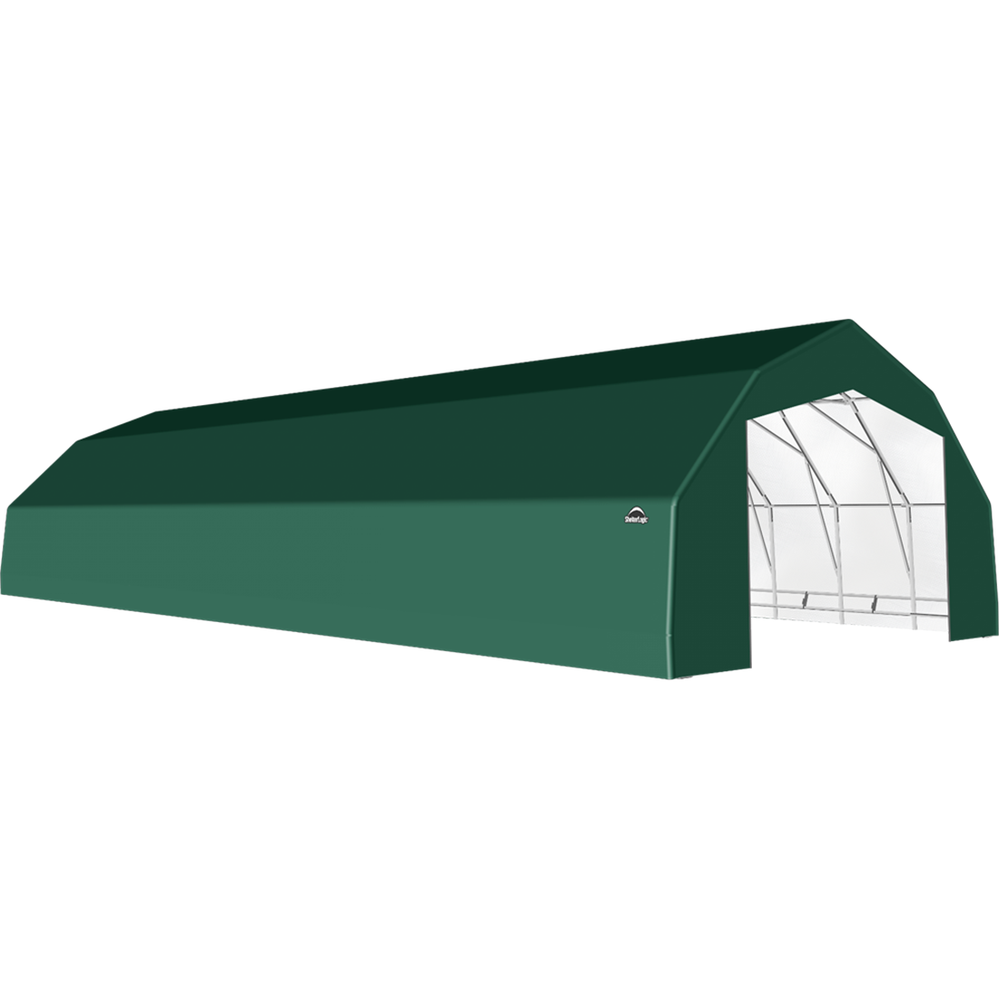 ShelterTech SP Series Barn Shelter, 25 ft. x 52 ft. x 14 ft. Heavy Duty PVC 14.5 oz. Green
