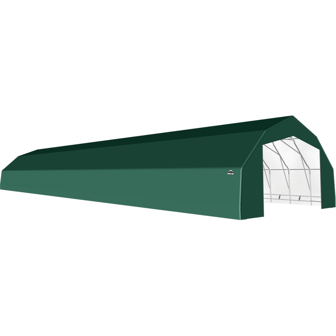 ShelterTech SP Series Barn Shelter, 25 ft. x 92 ft. x 14 ft. Heavy Duty PVC 14.5 oz. Green