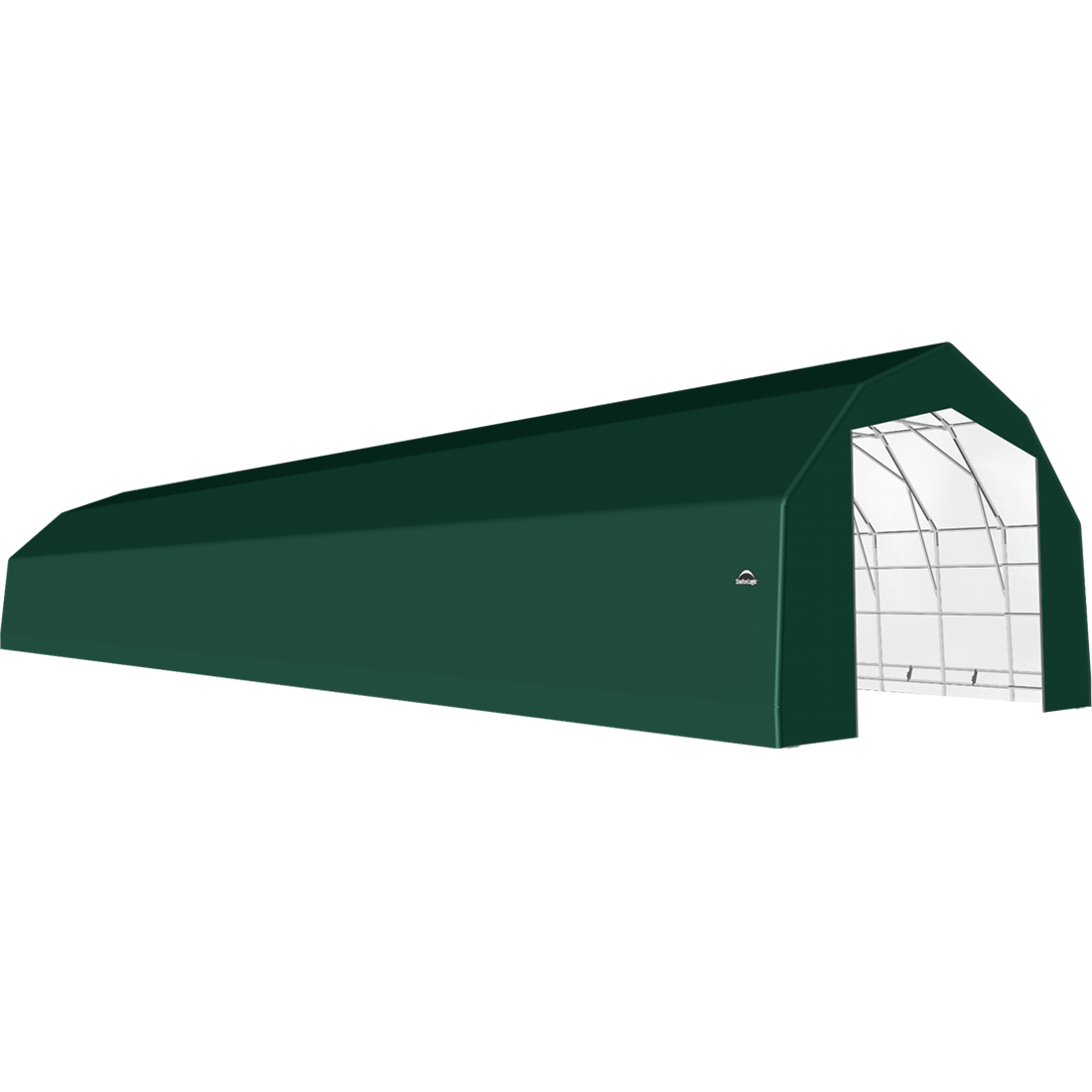 ShelterTech SP Series Barn Shelter, 25 ft. x 92 ft. x 17 ft. Heavy Duty PVC 14.5 oz. Green