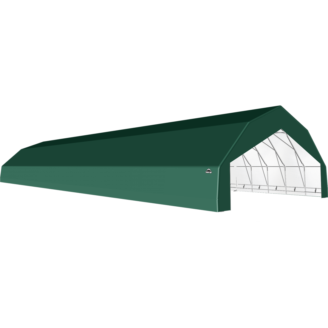ShelterTech SP Series Barn Shelter, 30 ft. x 96 ft. x 15 ft. Heavy Duty PVC 14.5 oz. Green