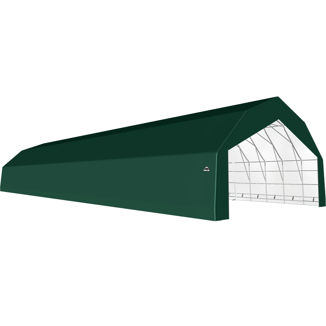 ShelterTech SP Series Barn Shelter, 30 ft. x 96 ft. x 18 ft. Heavy Duty PVC 14.5 oz. Green
